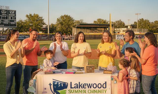 Forest Connect staff at a Lakewood BlueClaws community sponsorship table